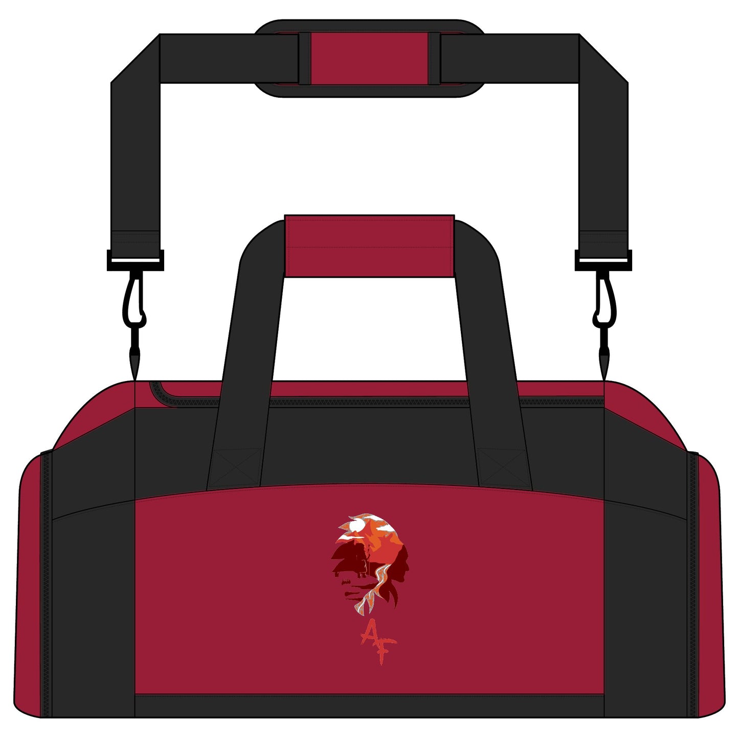 AF Gym Bag — Edgy Floral Duffle for Workouts & Travel
