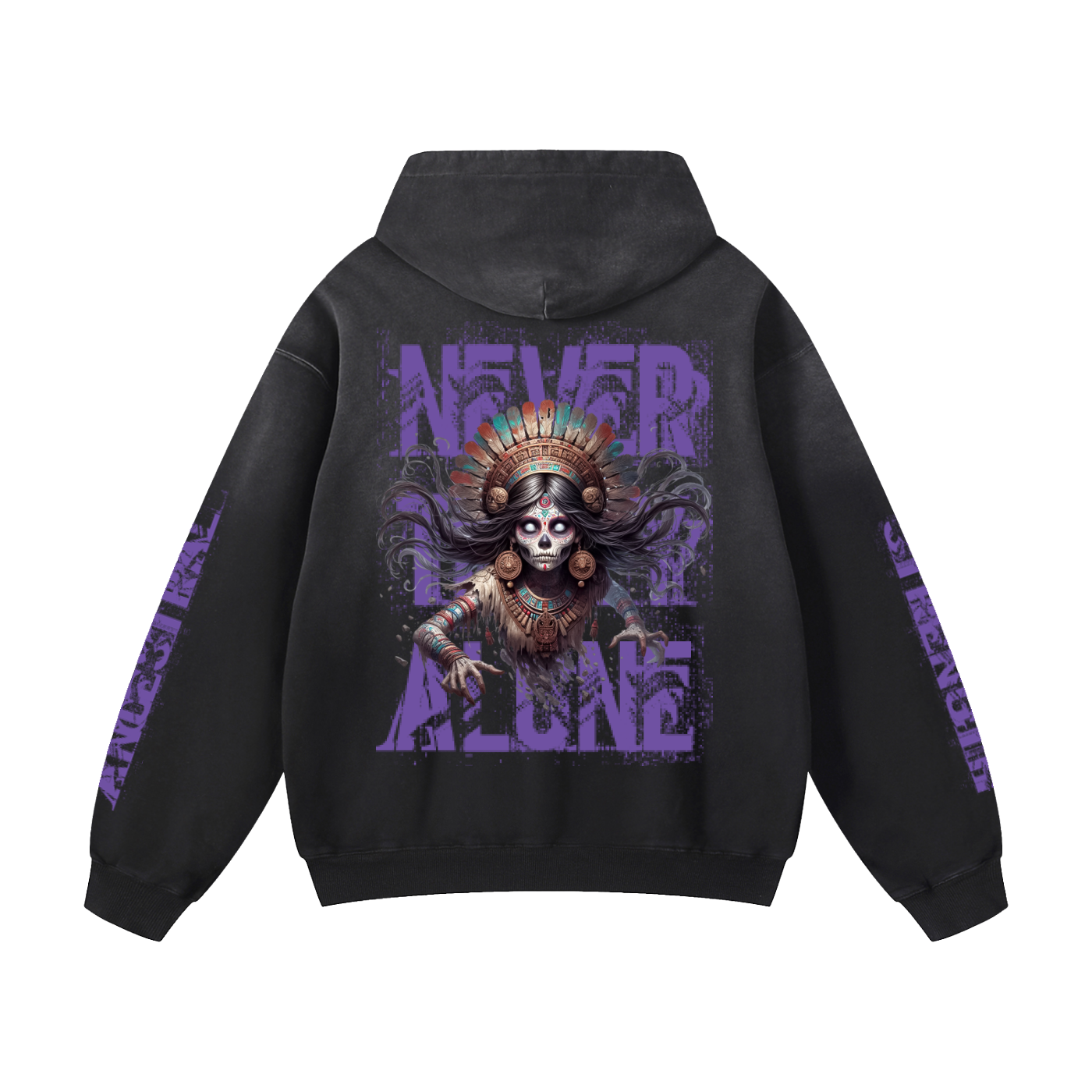 Ancestral Fitness Mictecacíhuatl Sunfade Oversized Heavyweight Hoodie