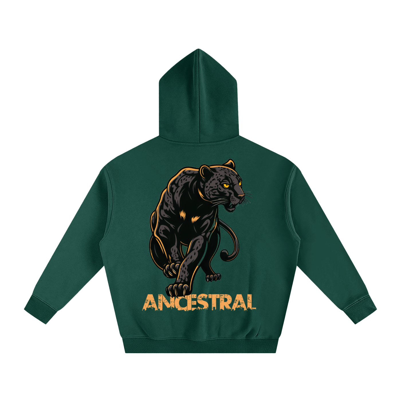 Oversize Fleeced Blk Jaguar Hoodie