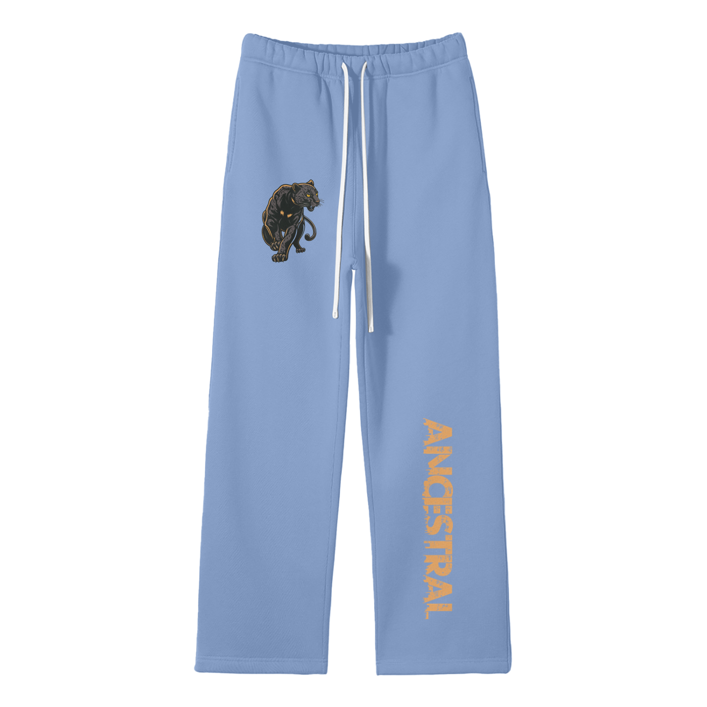 Jaguar Solid Color Fleece Straight Leg Pants