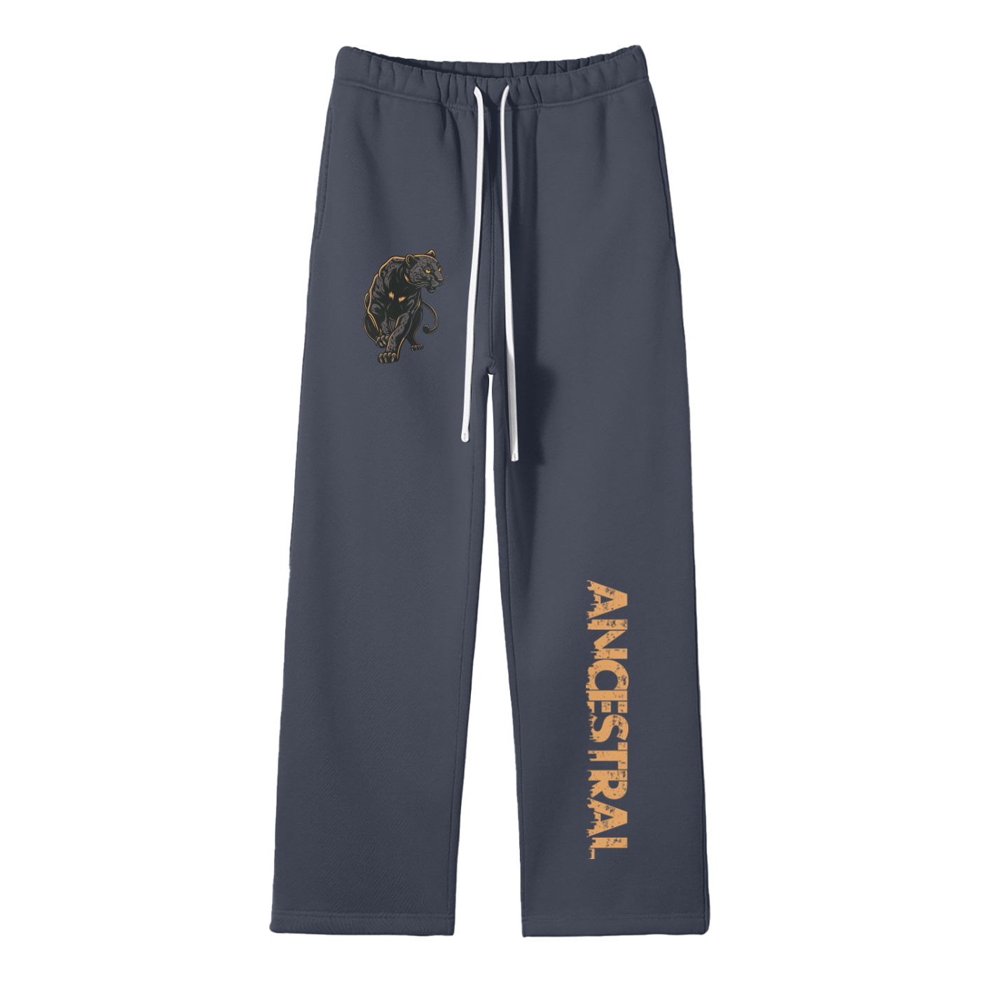 Jaguar Solid Color Fleece Straight Leg Pants