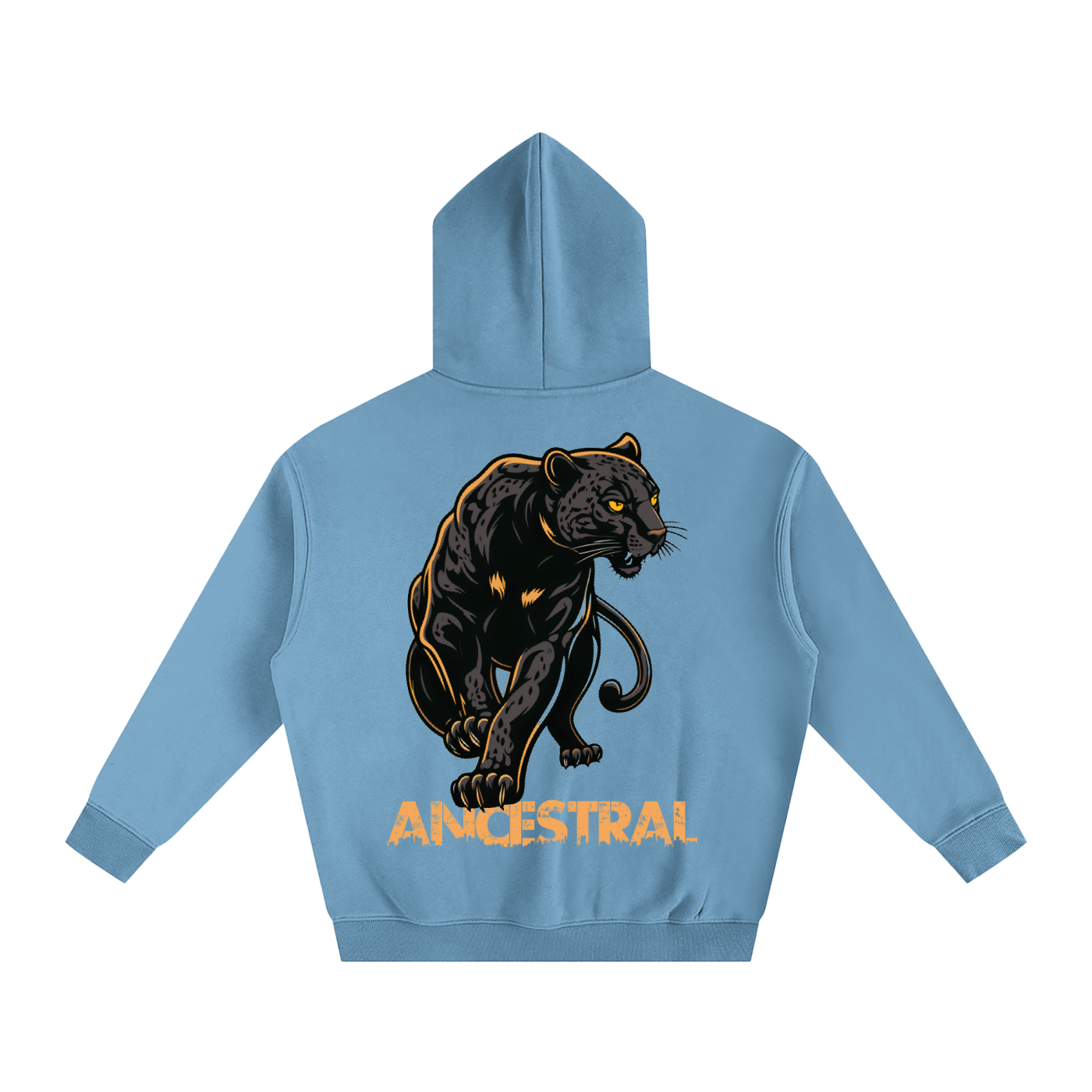 Oversize Fleeced Blk Jaguar Hoodie