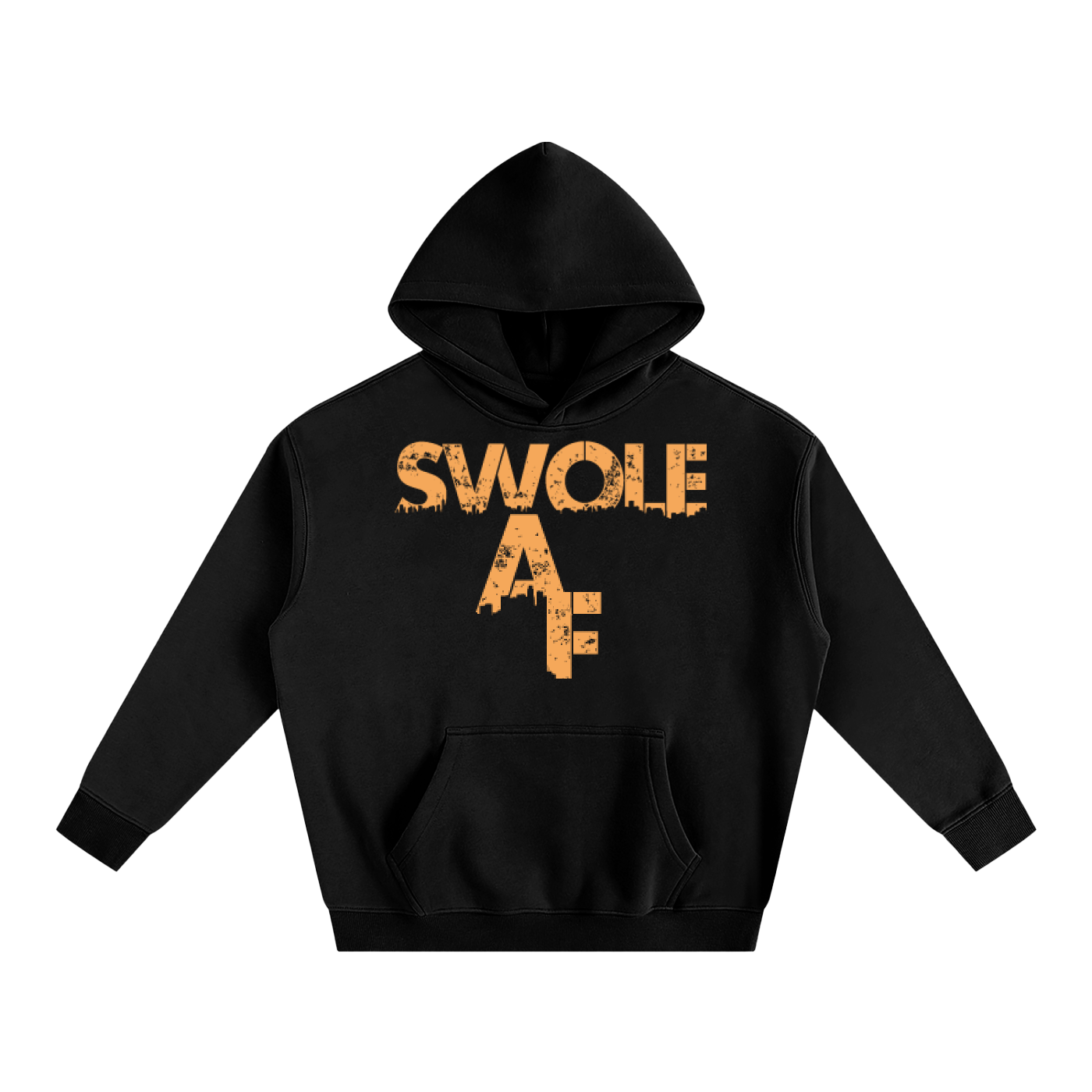 Oversize Fleeced Blk Jaguar Hoodie