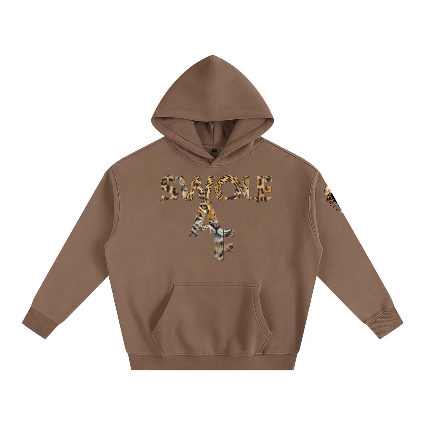 Oversize Jaguar Warrior Fleeced Hoodie