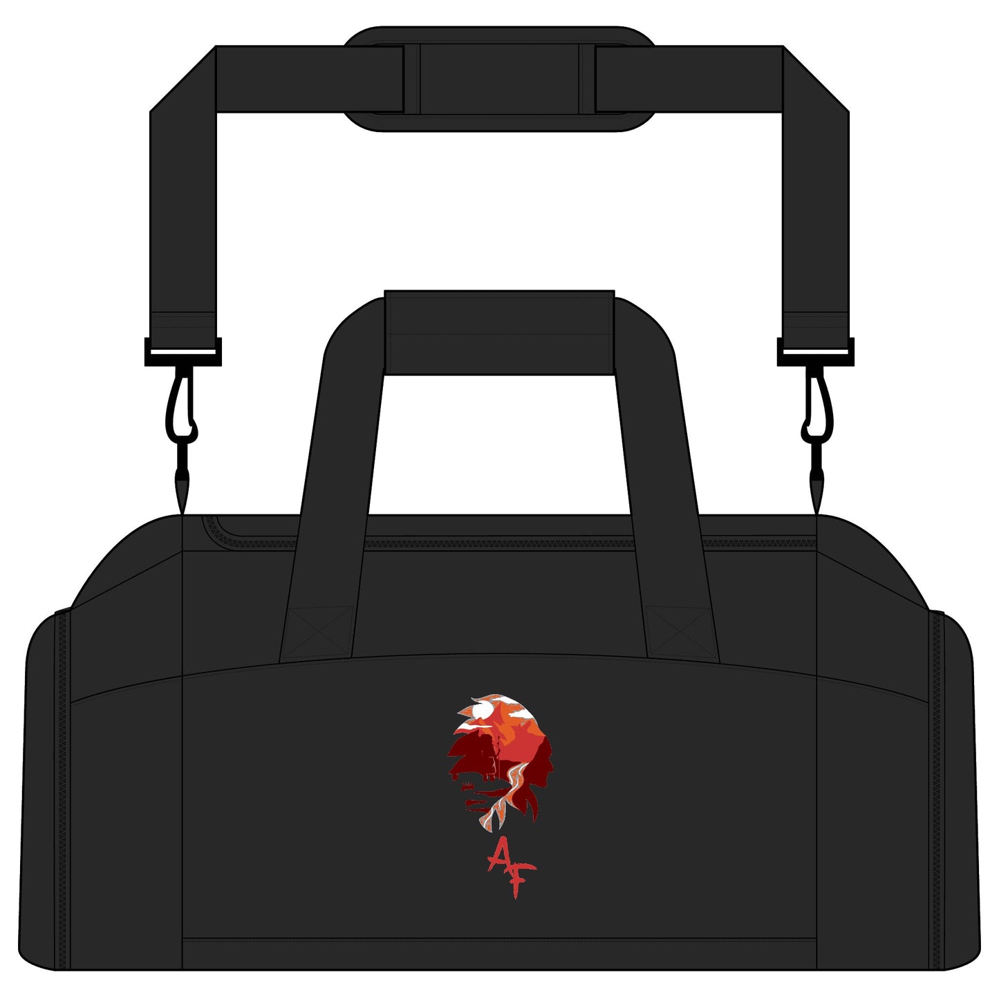 AF Gym Bag — Edgy Floral Duffle for Workouts & Travel