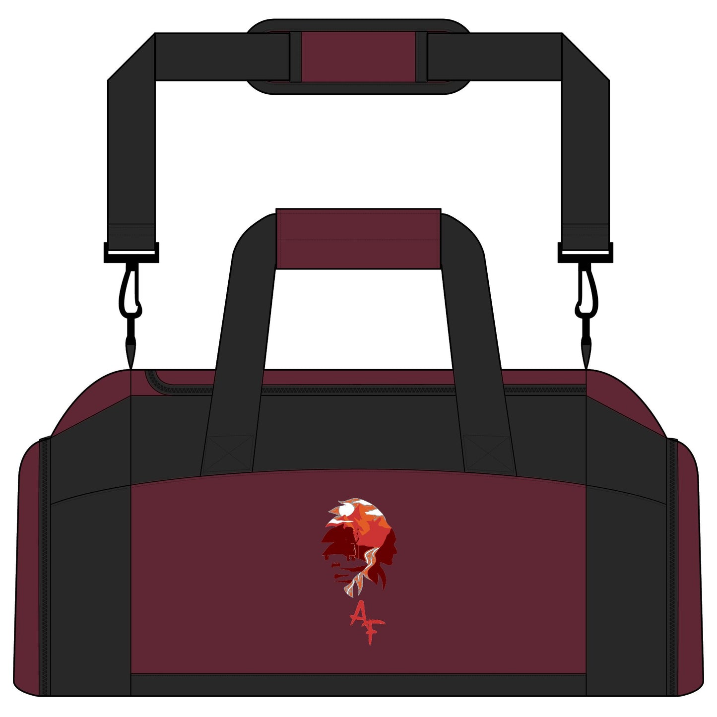 AF Gym Bag — Edgy Floral Duffle for Workouts & Travel