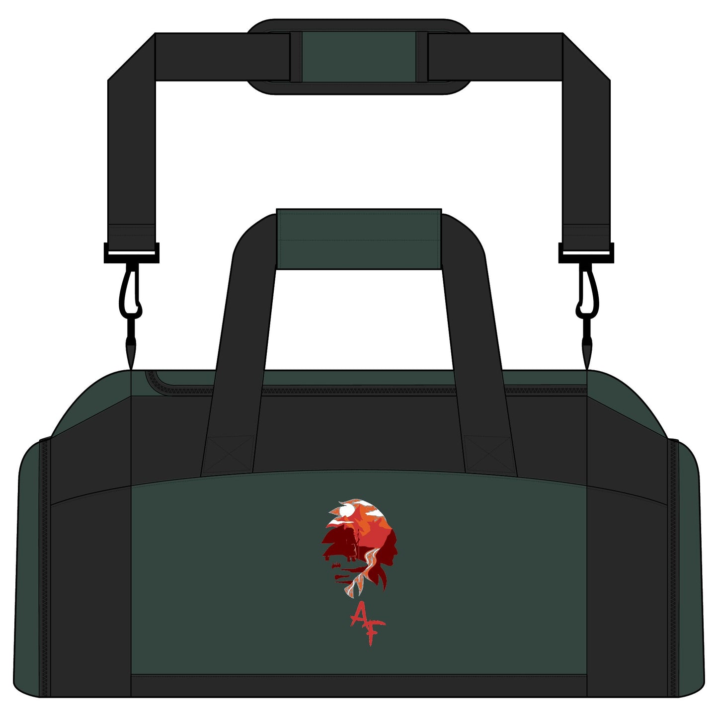 AF Gym Bag — Edgy Floral Duffle for Workouts & Travel