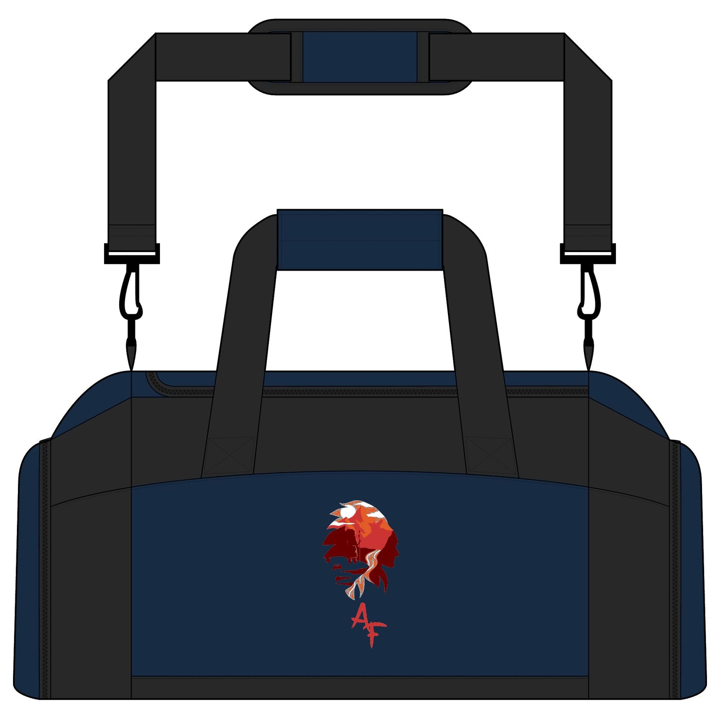 AF Gym Bag — Edgy Floral Duffle for Workouts & Travel