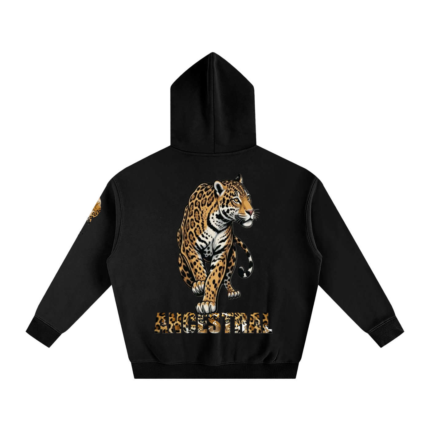 Oversize Jaguar Warrior Fleeced Hoodie