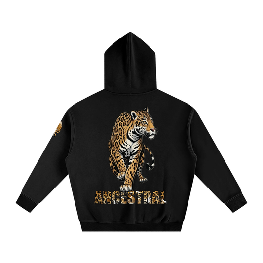 Oversize Jaguar Warrior Fleeced Hoodie