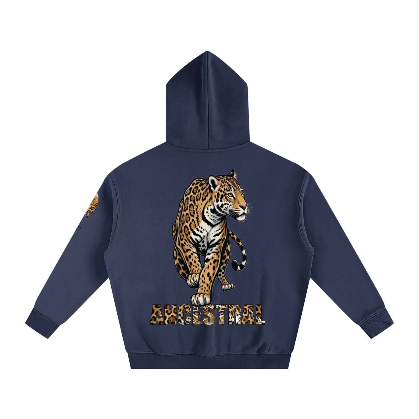 Oversize Jaguar Warrior Fleeced Hoodie
