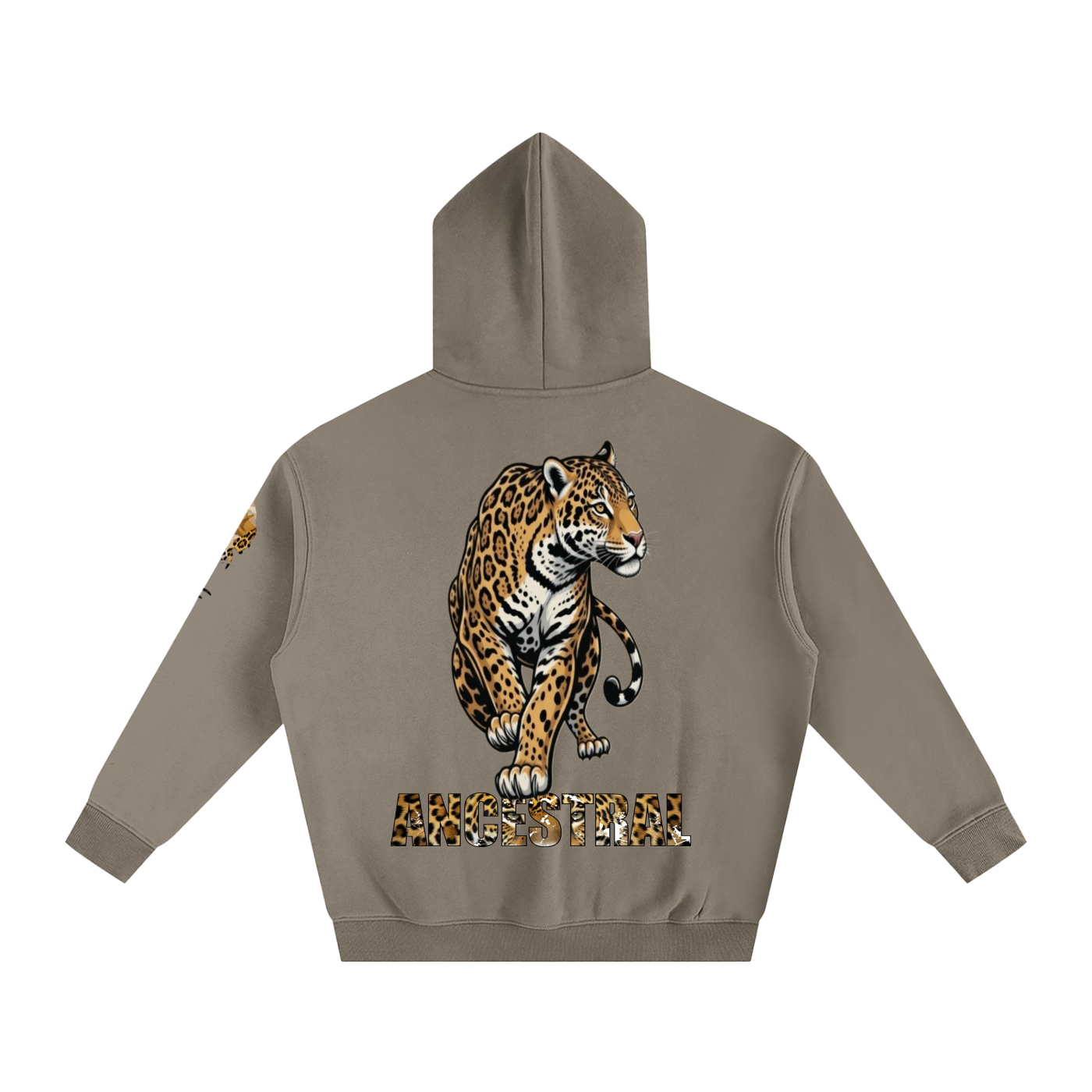Oversize Jaguar Warrior Fleeced Hoodie