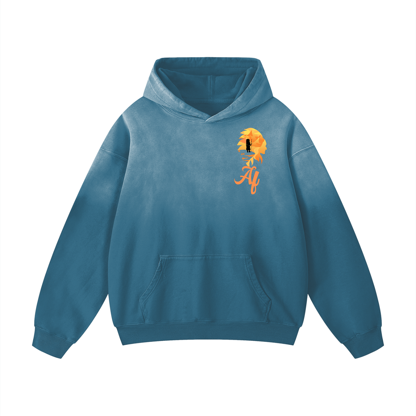 Bright Headdress Heavyweight Sunfade Oversized Hoodie
