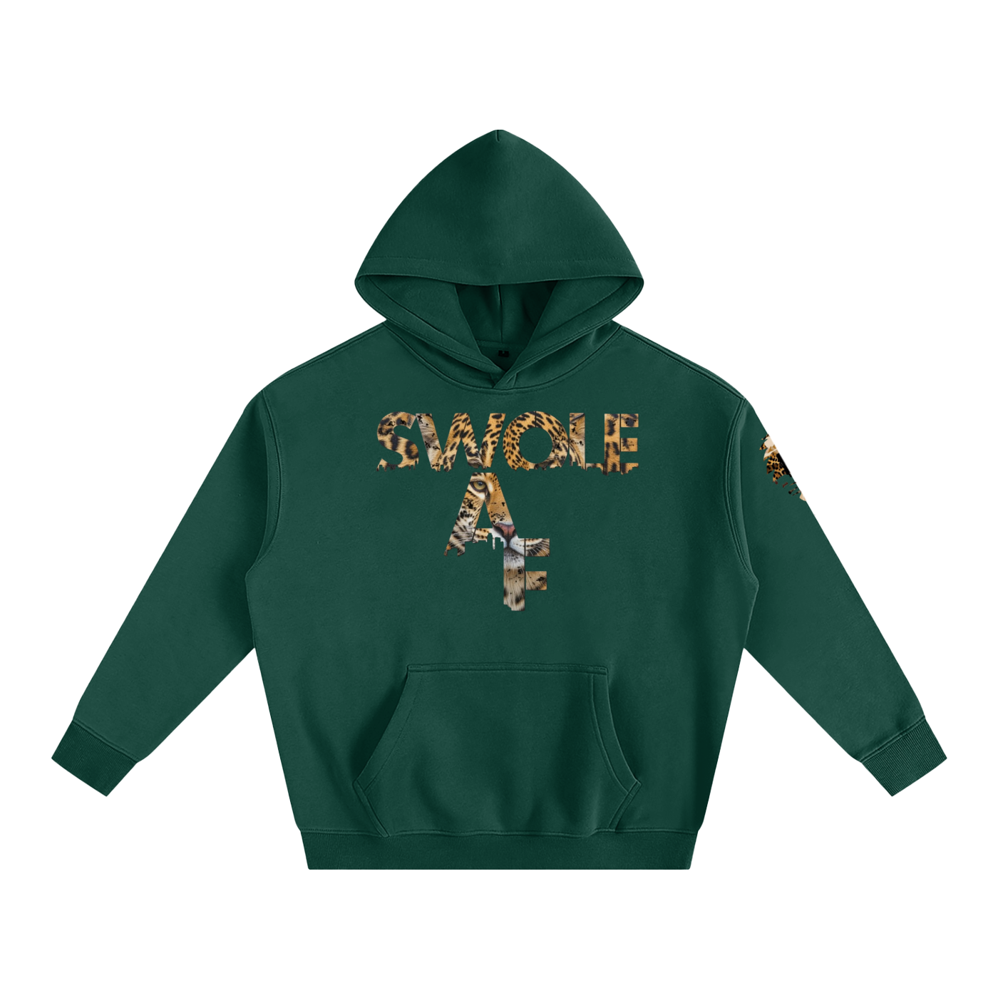 Oversize Jaguar Warrior Fleeced Hoodie