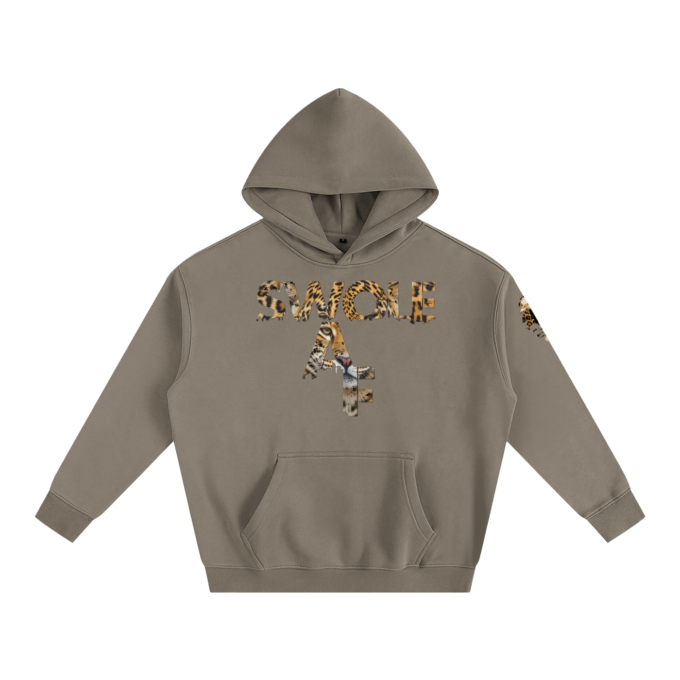 Oversize Jaguar Warrior Fleeced Hoodie