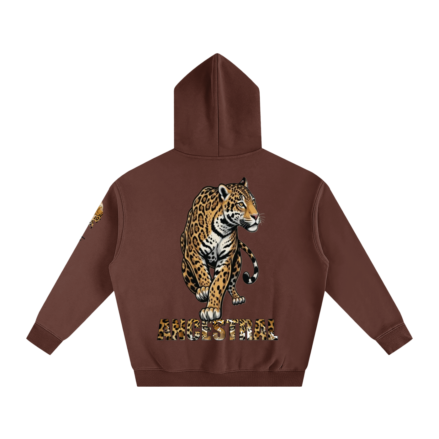 Oversize Jaguar Warrior Fleeced Hoodie