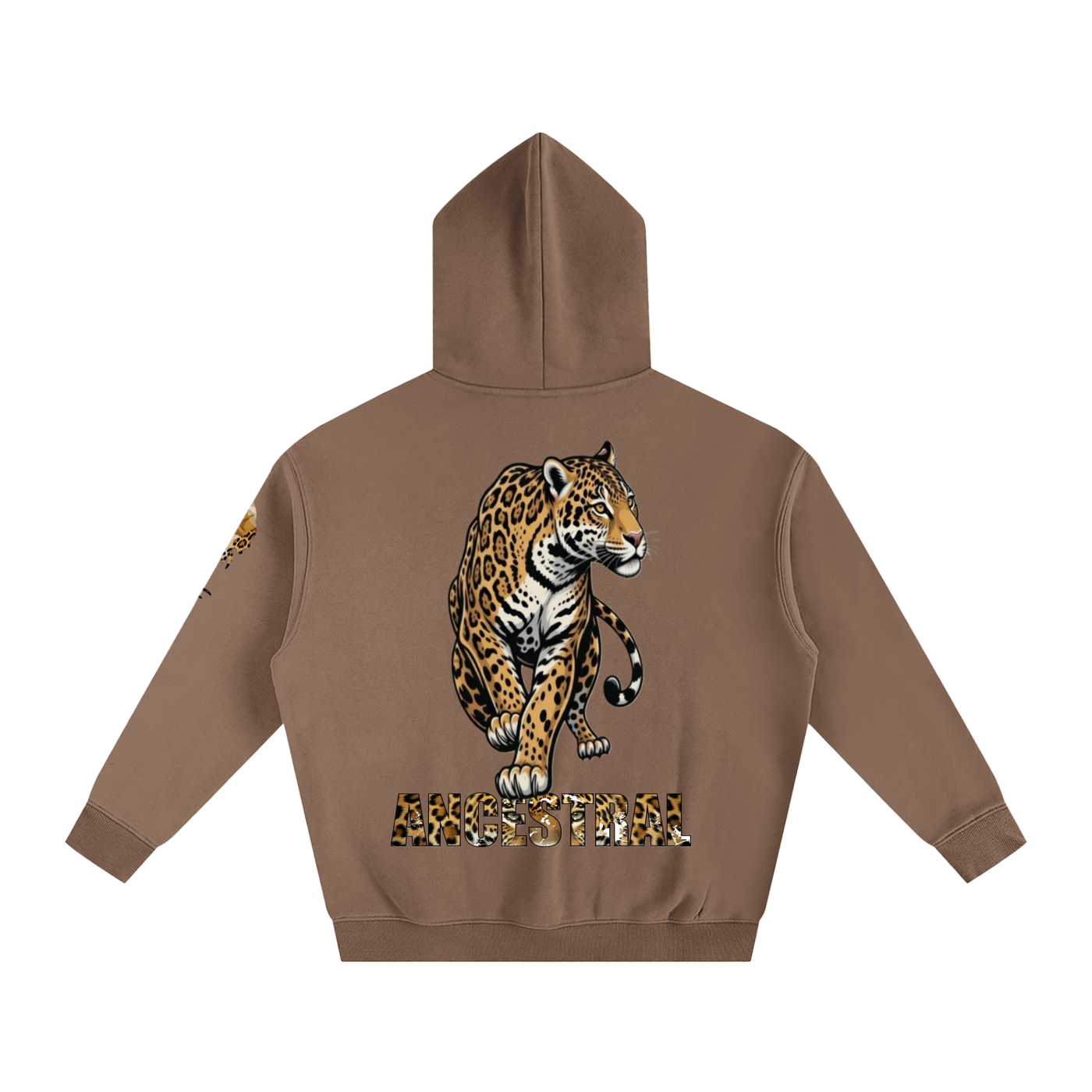 Oversize Jaguar Warrior Fleeced Hoodie