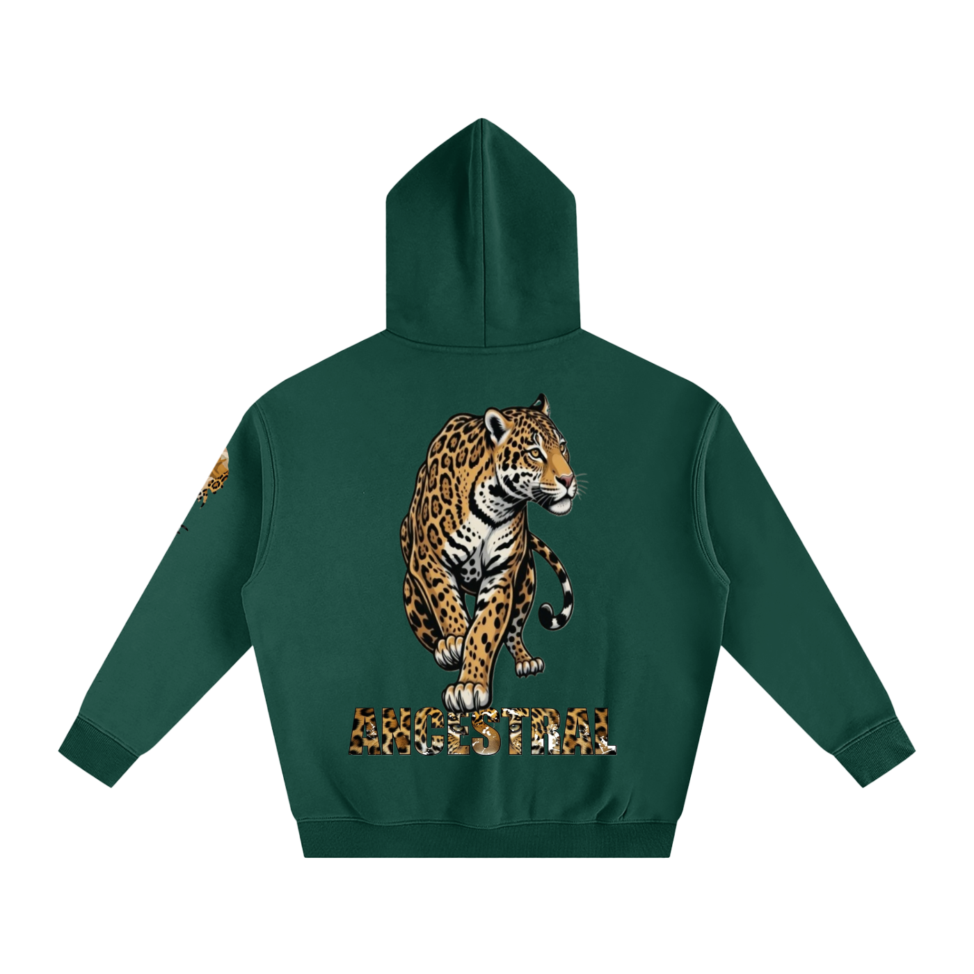 Oversize Jaguar Warrior Fleeced Hoodie