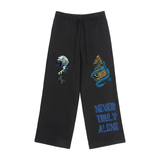 Blue Quetzalcōātl Straight-Leg Sweatpants