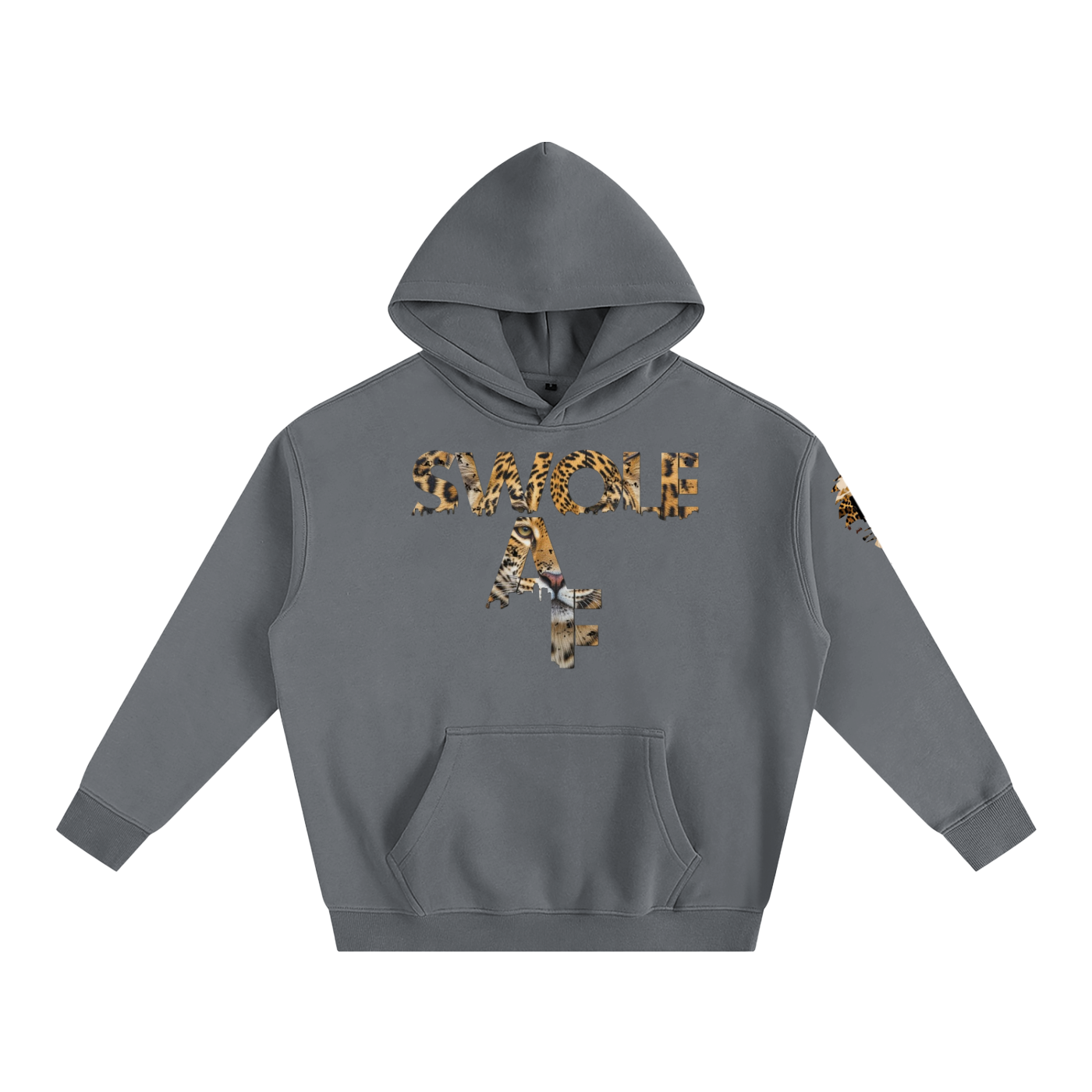 Oversize Jaguar Warrior Fleeced Hoodie