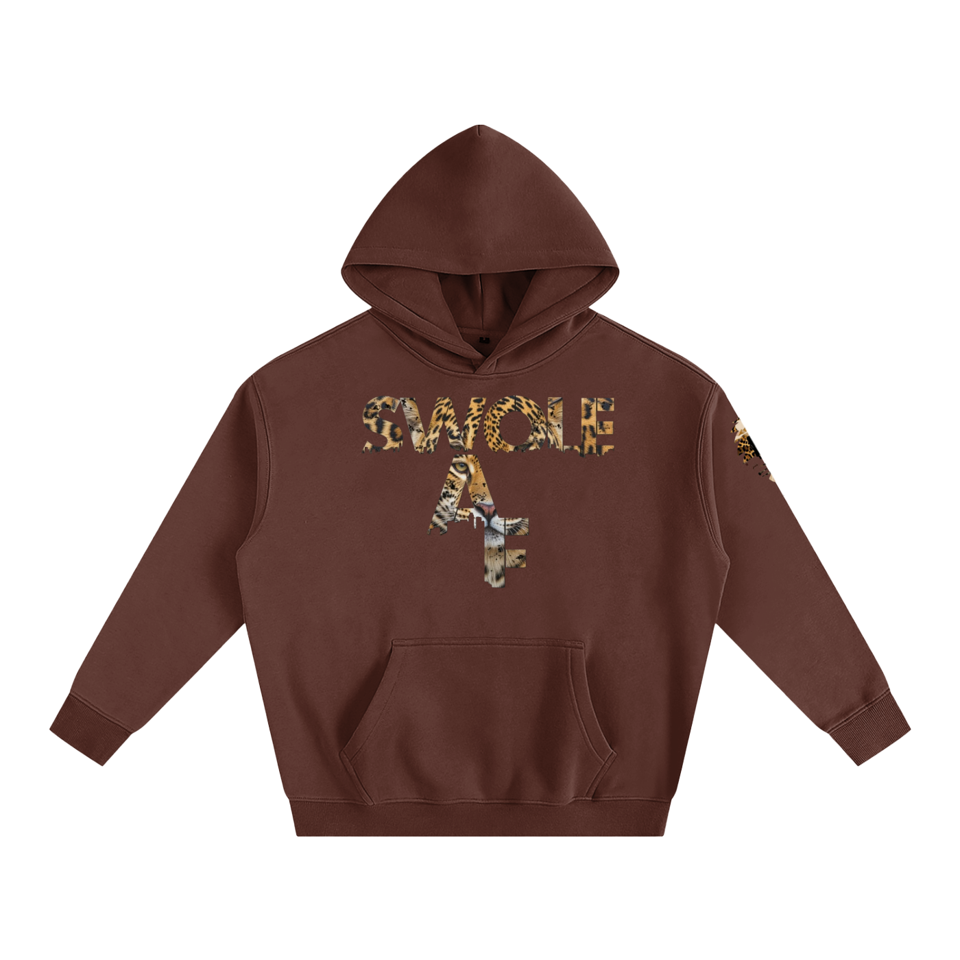 Oversize Jaguar Warrior Fleeced Hoodie