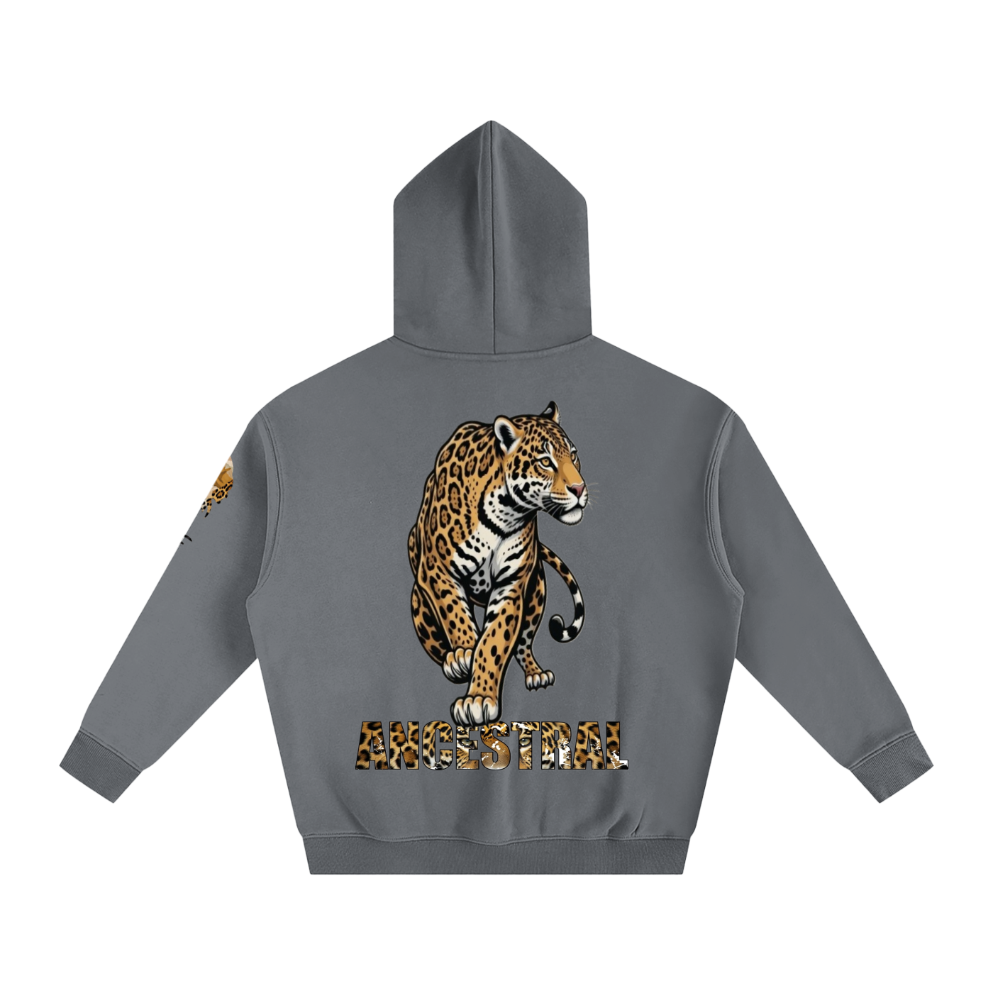 Oversize Jaguar Warrior Fleeced Hoodie