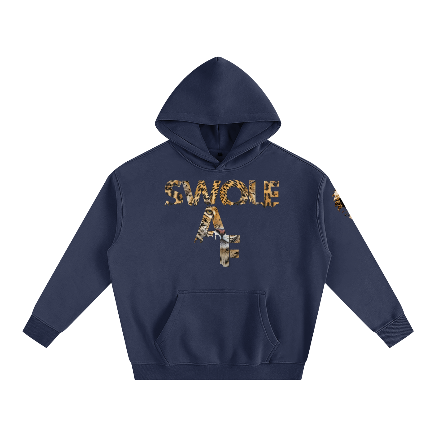 Oversize Jaguar Warrior Fleeced Hoodie